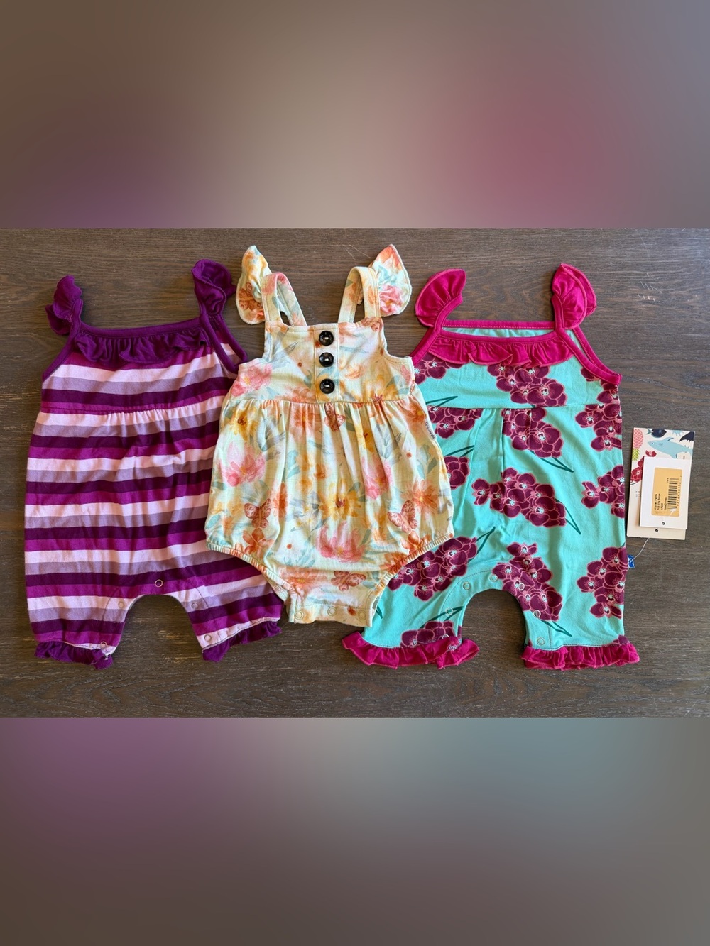 Kickee Pants / Gigi and Max Bamboo Romper Bundle 3-6 mo